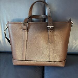 Coach Brown Leather Tote Business Bag